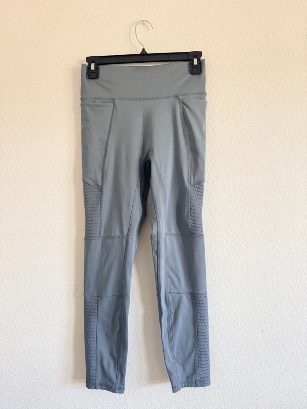 Fabletics Grey High-Rise Textured Leggings